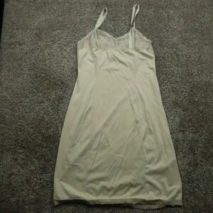 Wonder Maid Slip Dress Women's 38 Vintage 90s Ivory Lace Non-Cling Style‎ 2910A